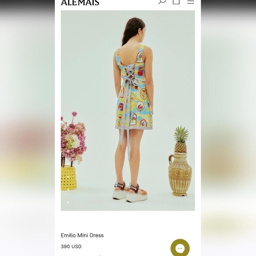 390$ ALEMAIS EMILIO MINI DRESS SIZE 6 - Picture 6 of 8